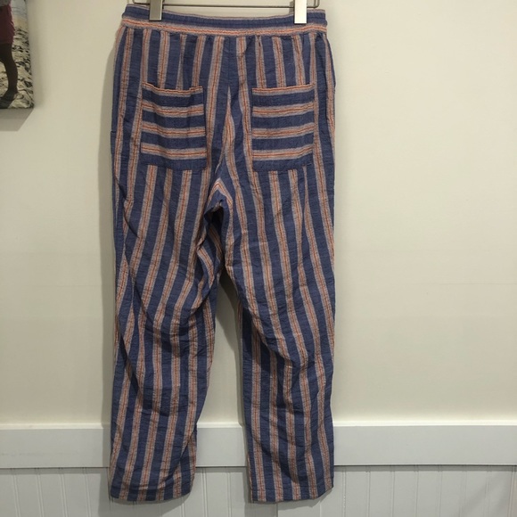Anthropologie Elevenses Beach Striped Roll Up Pants XS - Picture 7 of 10